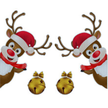 Christmas Magnets Decor – 25 Pcs Reindeer, Santa, Light Bulb Magnetic Stickers for Car, Garage Door, Refrigerator – Compatible with Xmas Holiday