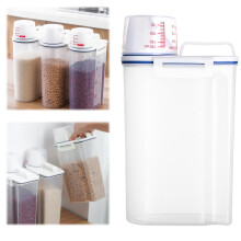 Luchtdichte dispenser voor ontbijtgranen en rijst, BPA-vrij, 1,5 liter