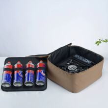Bolsa portátil para hornillo de camping – Tela Oxford 600D, acolchada, con capacidad para hornillo y 4 bombonas de aire, estuche de transporte