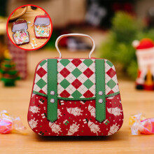 Boîte de rangement en métal sur le thème de Noël pour bonbons, biscuits et autres gourmandises. Idée d'emballage cadeau festive pour les fêtes.