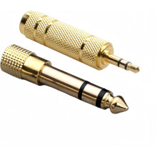 Audioadapter 6,35 mm mannelijk naar 3,5 mm vrouwelijk (2 stuks)