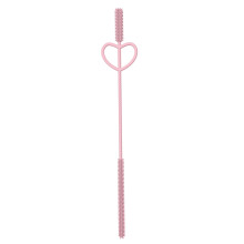 Silikon-Reinigungsbürste für Strohhalme, rosa, wiederverwendbar, 1 Stück