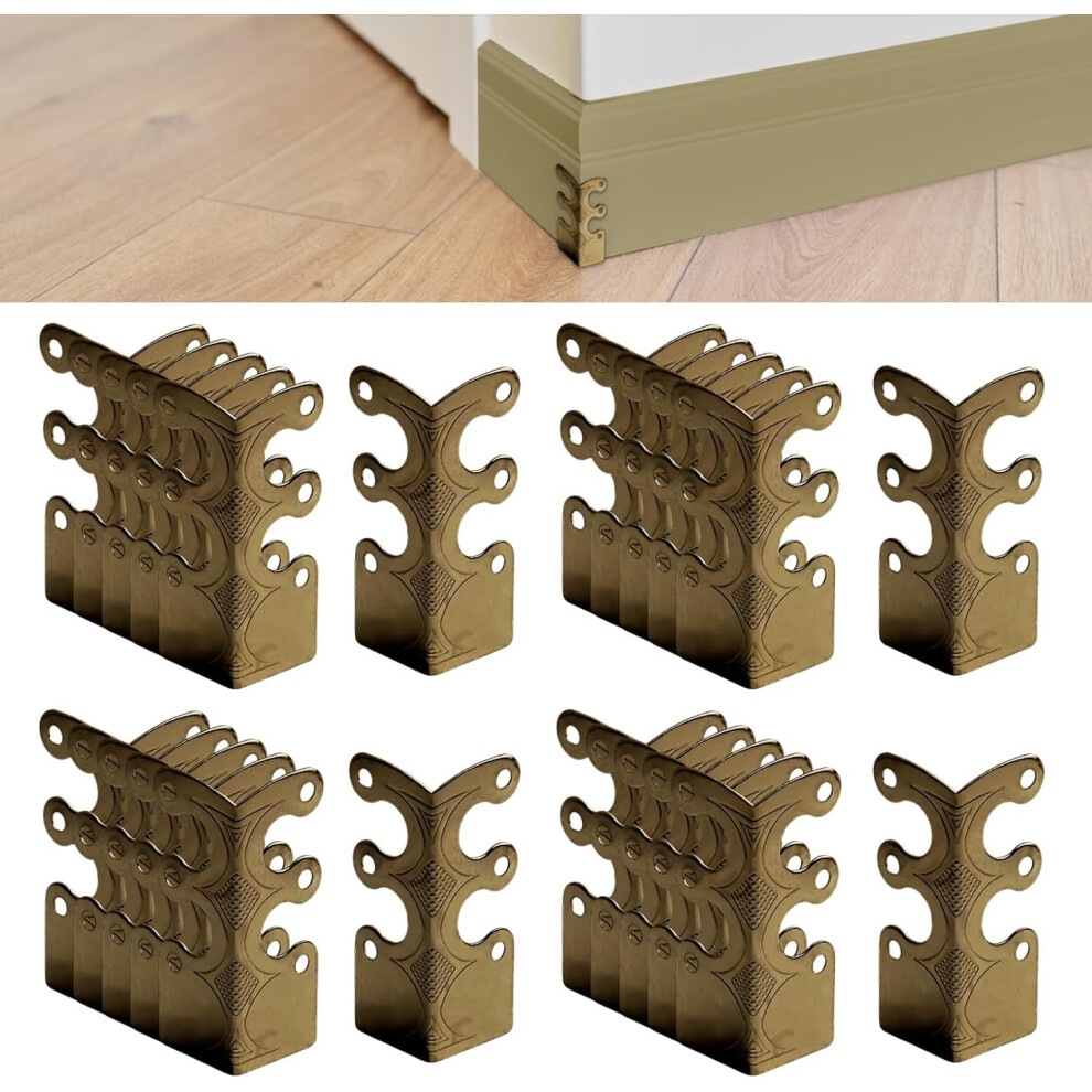 Rustic Vintage Metal Baseboard Corner Protectors Antique