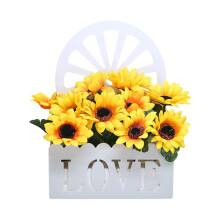 1* Suspension Panier de Fleurs, Fleurs artificielles en soie dans un panier suspendu, Décoration extérieure, intérieure, patio, jardin, suspension