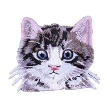 Parches termoadhesivos con estampado de gato para manualidades