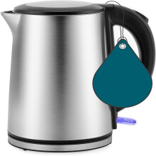Electric Kettle 1.5L/1500W, Double-Wall Stainless Steel, No Plastic Inner Lid, Auto Shut-Off, Boil-Dry Protection, Keep Warm – Silver