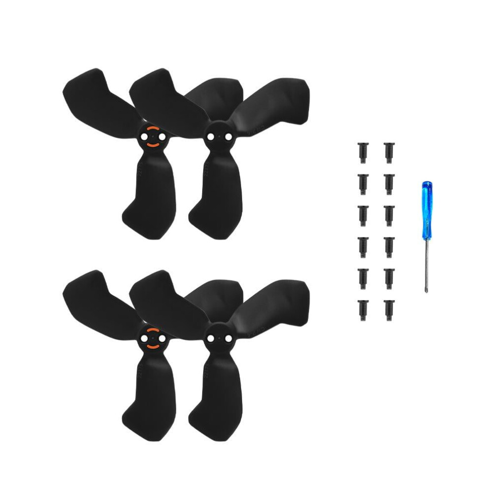 4Pcs Neo 2 Drone Propellers Â Lightweight, Low-Noise Pc Blades With Screws & Screwdriver (Compatible With Neo 2) Black/Orange/Blue 9181073363481