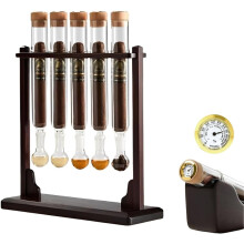 Cigar Flavor Injector Humidifier Kit with Glass Tube, Aromatherapy Rack, Ball Base & Wooden Plug – Compatible with Cigars