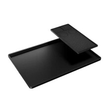 Silicone Coffee Machine Mat with Removable Drip Tray - Heat Resistant Counter Protector for Espresso Maker, Keurig, Water Dispenser, Easy Clean