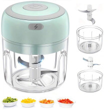 Mini hachoir électrique vert 250 ml + 100 ml