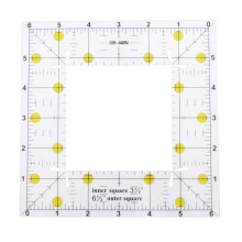 Patchwork Ruler 6 inch x 6 inch, Transparent - Acrylic Patchwork Ruler, Quilting