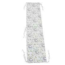 Paracolpi per lettino 131 x 30 cm, cotone con motivo ghirlanda di gufi