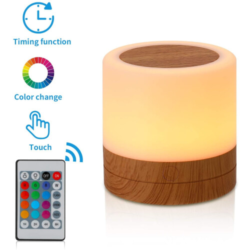 Veilleuse rechargeable USB pour enfants, marron, 13 couleurs 1