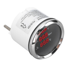 52 mm Pressione Digitale dell'Olio e Temperatura dell'Acqua 9-32V Rosso