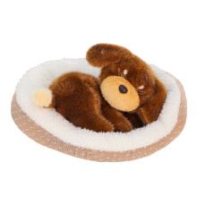 Plüsch-Hundespielzeug mit Hundebett-Set, 19,8 cm