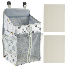 Hanging Baby Diaper Caddy Organizer, Oxford Fabric Nappy Holder for Changing Table, Crib, Wall & Bassinet – Compatible with All