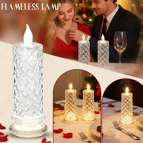 Velas LED de cristal sin llama (6 unidades) 1