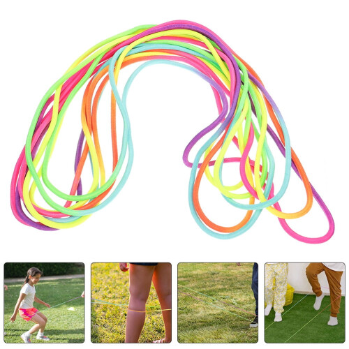 1Pack Multi-Colored Rubber Jump Rope for Exercise Promotes 11.8X0.16X0.16In