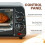 Toaster Oven Black Adjustable Temperature 15-Minute Timer 3