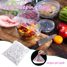 Couvercle alimentaire réutilisable et jetable en plastique, facile à utiliser grâce à ses couvercles élastiques. Convient également aux bols de