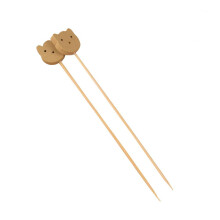 Cocktail Sticks Fruit Picks Light Brown for Drinks, 100 Picks for Appetizers