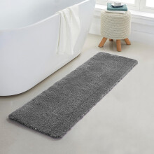 Tapis de salle de bain YHF 43 x 150 cm, microfibre épaisse à poils longs, lavable en machine, absorbant, envers en caoutchouc antidérapant