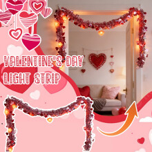 Pink Heart LED String Lights 13ft, USB Powered, Compatible with Valentine's Day, Wedding, Anniversary Decor
