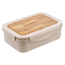 Boîte à bento 1100 ml pour adultes, contenant repas à 3 compartiments avec cuillère et fourchette, boîte à lunch réutilisable pour le travail,