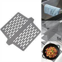Tapis de protection pour évier de cuisine – Antidérapant, résistant à la chaleur, en silicone, séparateur de robinet, sans odeur ni tache, 1
