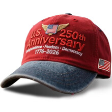U.S. 250th Anniversary Retro Washed Cap, Adjustable U.S. 250th Anniversary Tribute Hat, Patriotic Baseball Cap for Men Women