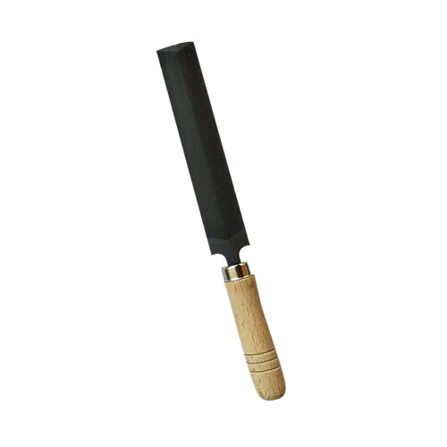 Sturdy High Carbon Steel Woodworking File Sharpener Triangular Design For Accuracy Edges Red Grip Length