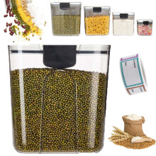 Ensemble de 4 boîtes de conservation transparentes à couvercle rabattable de 4,5 L (155 oz) - Fermeture hermétique et étanche à l'humidité -