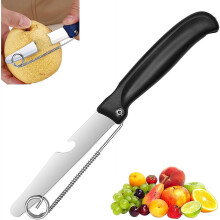 Éplucheur-trancheur 2 en 1 pour fruits et légumes, anti-coupure, en acier inoxydable, pour julienne – Compatible avec une utilisation en cuisine