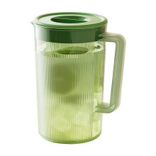 Carafe à eau avec couvercle, 2 L, transparente et givrée, grande carafe avec poignées, récipient pour boissons pour la cuisine, la maison, les