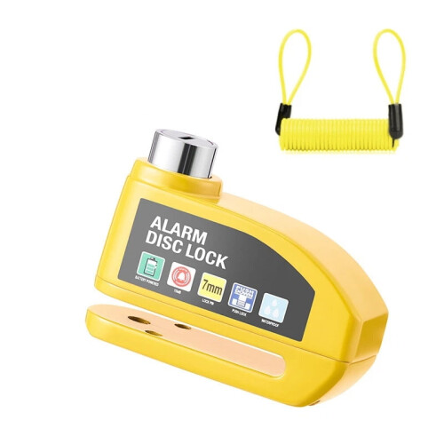 Επαναφορτιζόμενη κλειδαριά μοτοσικλέτας με συναγερμό 130db και καλώδιο