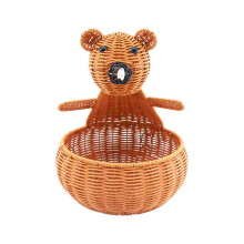 Panier de promenade portable en rotin synthétique tressé à la main, panier cadeau de mariage, grand panier pour la décoration du jardin et de la