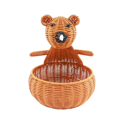Φορητό καλάθι ζώων από απομίμηση rattan, χειροποίητο, μεγάλο καλάθι αποθήκευσης