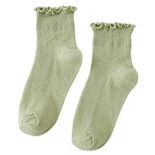 Lolitas Crews Socks Dame Ankelsokker med Flæser, Åndbare Bomuldssokker, Søde, Flæse Korte Sokker, Streetwear