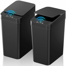 Gal touchless bathroom trash can with lid 2 pack black