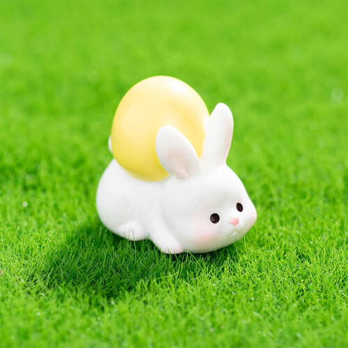 Mini paashaasjes beeldjes van hars (2 stuks) 1