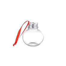 Lot de 48 bouteilles sphériques de 50 ml avec couvercles, décorations de Noël à remplir, bocaux à bonbons à faire soi-même pour les fêtes de