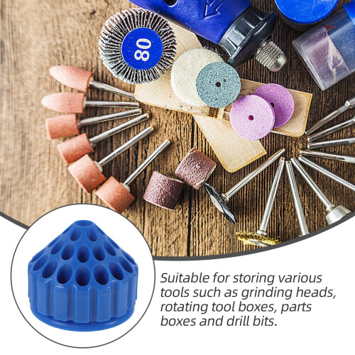 Minkissy Drill Bit Storage Case with Rotating Honeycomb Design, Plastic Organizer Box for Home and Workshop Use 1
