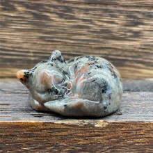 Liquidation ! Statue de chat endormi en cristal de quartz naturel Shishian, chat opale de 5 cm, décoration pour la maison ou la salle de méditation