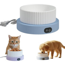 Heated Water Bowl for Cats & Dogs – 750ml Thermostatic Automatic Warming Dish for Outdoor/Indoor Use, Chew-Resistant Cord, Non-Slip Base