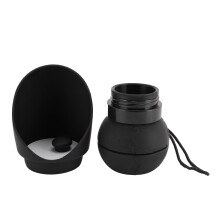 Faltbare Hundewasserflasche 260ml 28.5x9x9 cm Schwarz