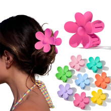 8-teiliges Set mit Haarspangen in Blumenform für Damen, Gänseblümchen-Design, rutschfest, starker Halt für dickes und dünnes Haar –