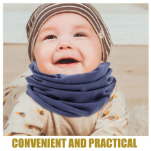 Soft Cotton Neck Warmer Blue Windproof Neck Cover for Cold Weather Protection
