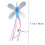 Cat Teaser Wand Refill Kit Butterfly Dragonfly Bee 4 Pcs 4
