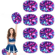 8 PCS Metallic Cheerleading Pom Pom for Team Spirit Sports Dance Cheering Kids Adults