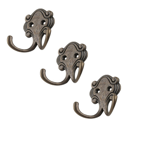 Σετ γάντζων τοίχου από ορείχαλκο αντίκα Vintage Style4Hooks